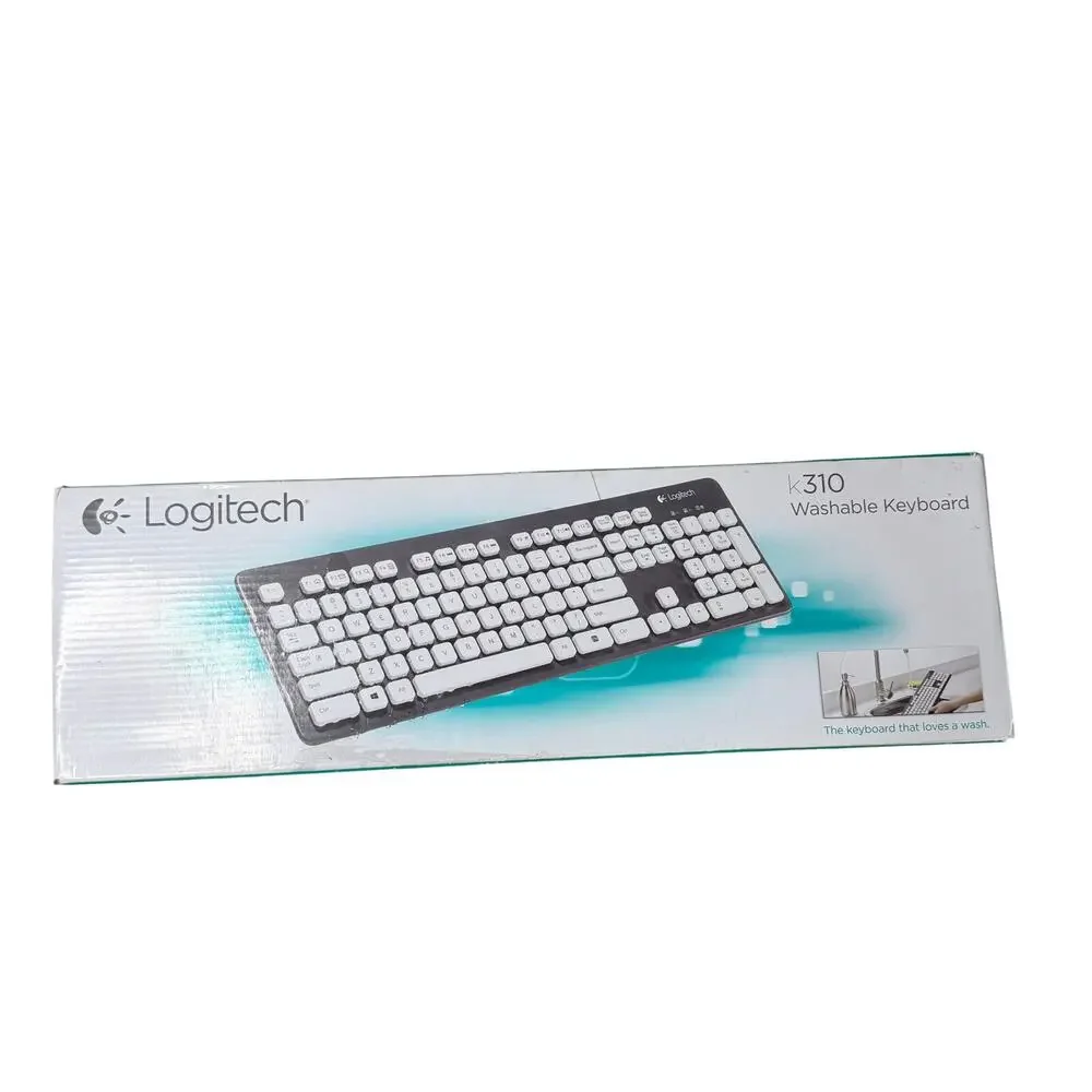 Logitech K310 Washable USB Keyboard Blue / Gray Full Size